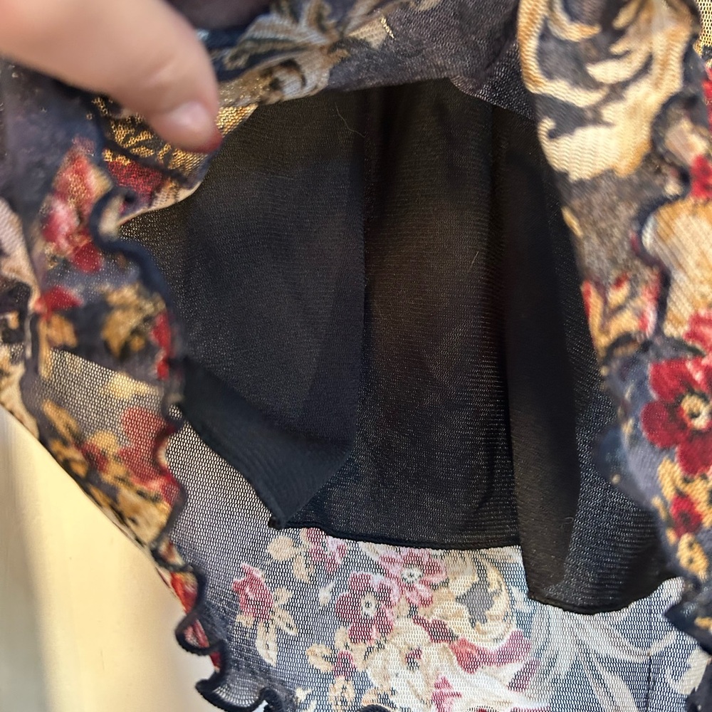 Y2K vintage Wet Seal Floral Mesh Blouse - Picture 8 of 10